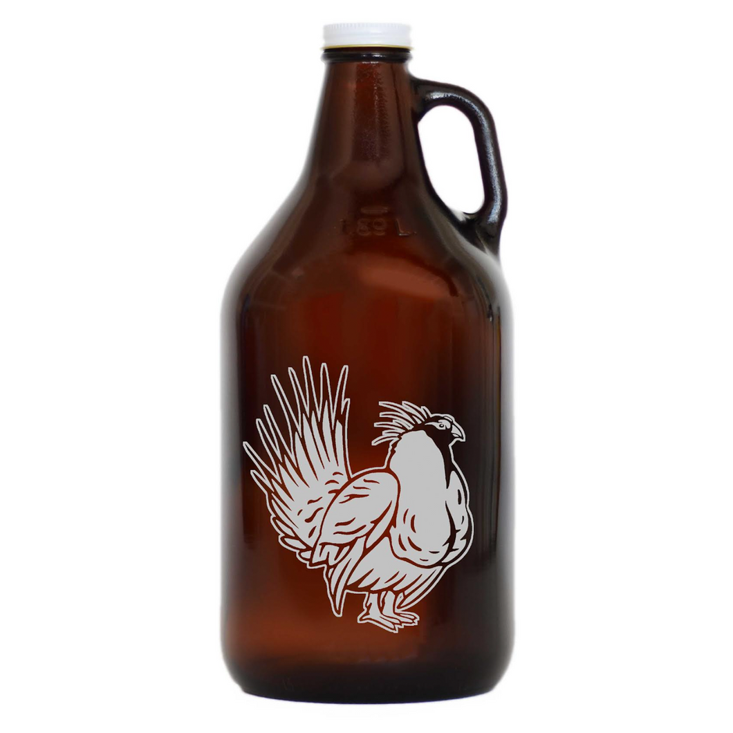 Sage Grouse Glass Growler