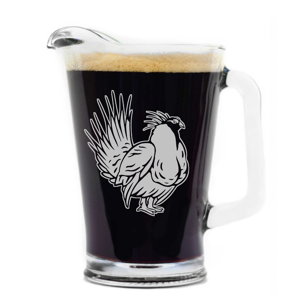 Sage Grouse Glass Pitcher