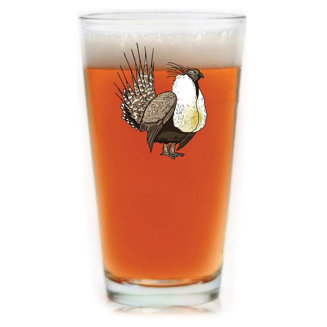 Sage Grouse Pint Glass