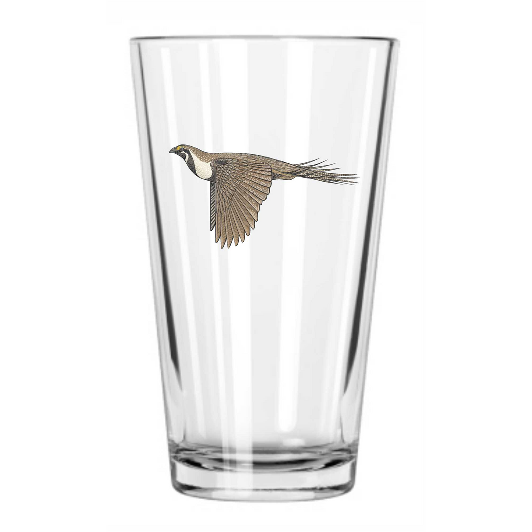 Flying Sage Grouse Pint Glass