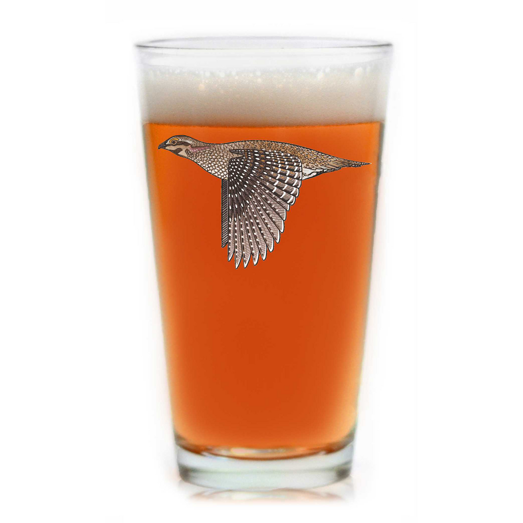 Sharp-Tailed Grouse Pint Glass