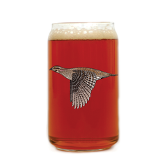 Sharp-tailed Grouse Beer Can Glass