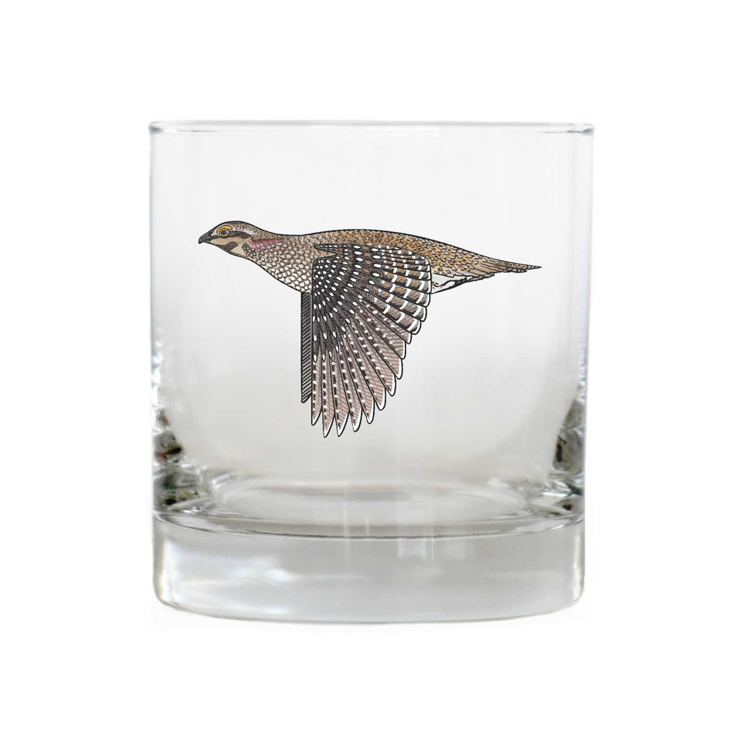 Sharp-tailed Grouse Whiskey Glass