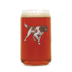 Small Münsterländer Beer Can Glass