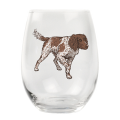 Small Münsterländer Stemless Wine Glass