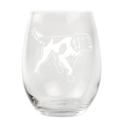 Small Münsterländer Stemless Wine Glass