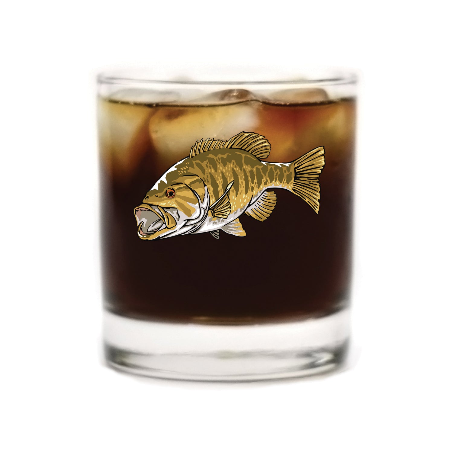 Smallmouth Bass Whiskey Glass