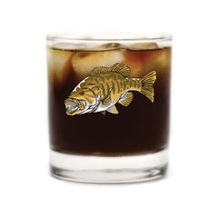 Smallmouth Bass Whiskey Glass