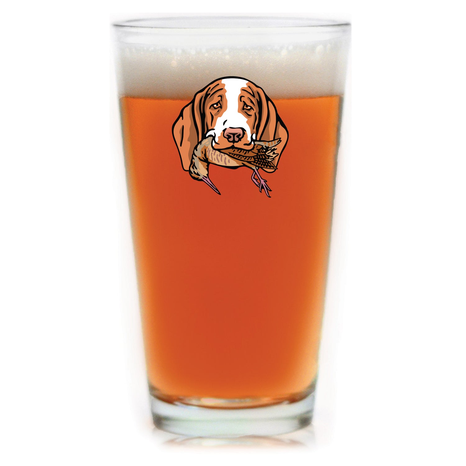 The Bracco Italiano Bird Dog Pint Glass