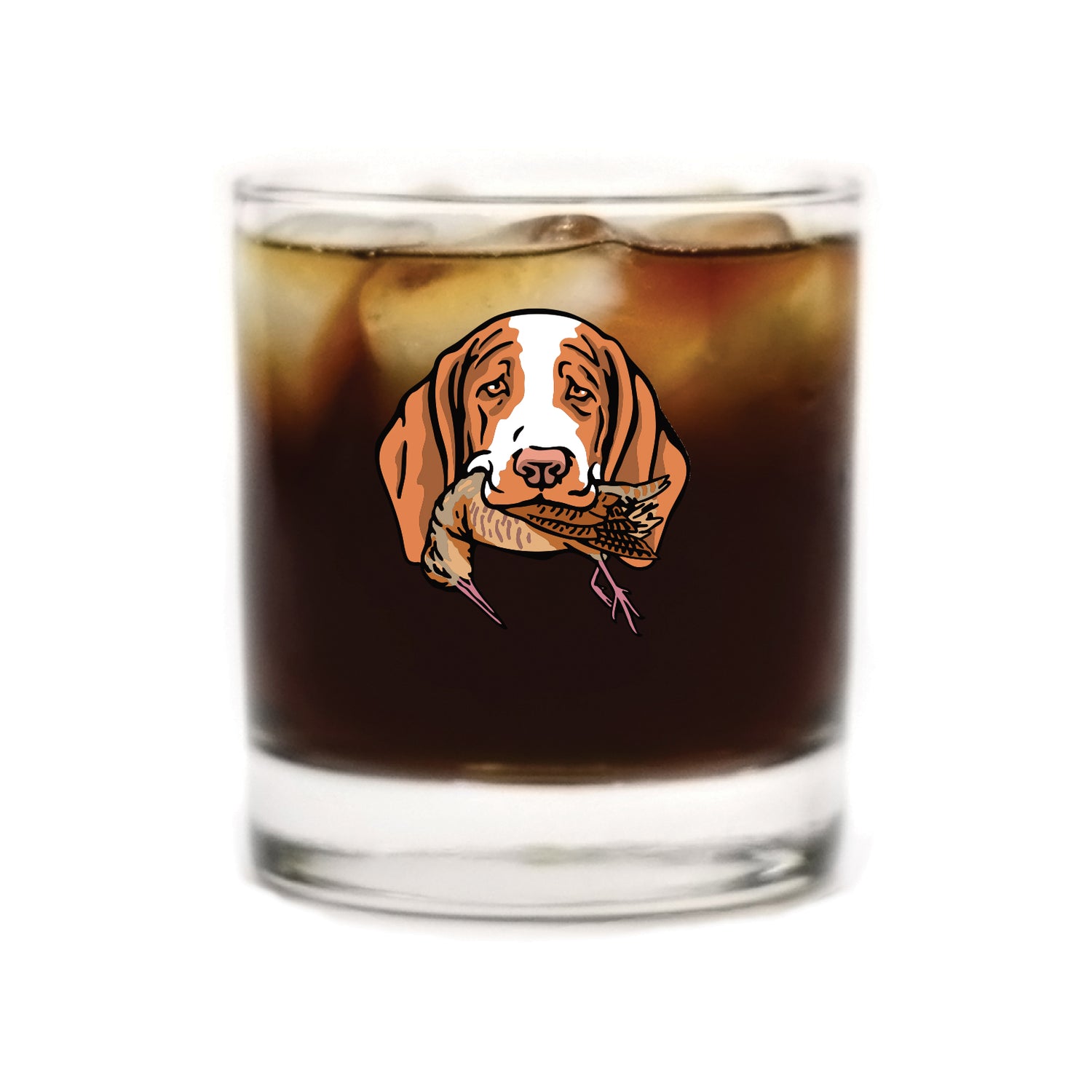 The Bracco Italiano Bird Dog Whiskey Glass