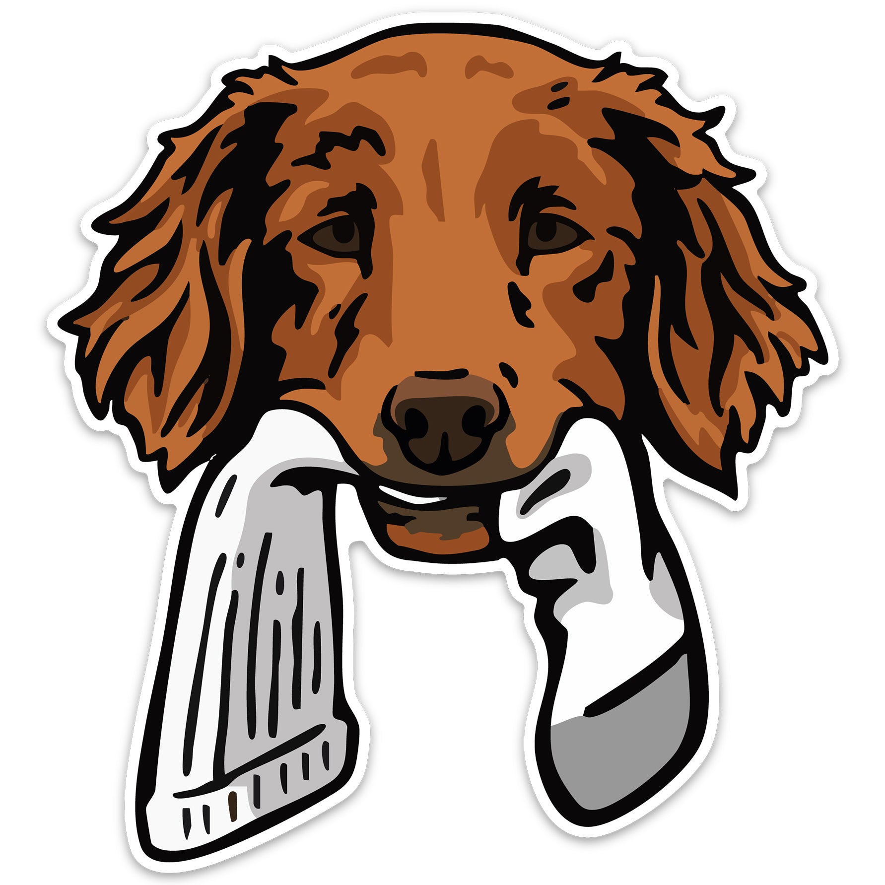 |Golden Retriever with a Mallard