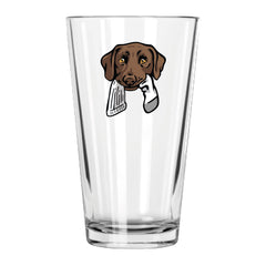 |Chocolate Lab with a Sock