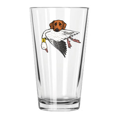 |Red Lab with a Snow Goose