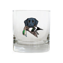 |Black Lab with a Wigeon