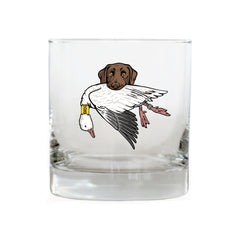 |Chocolate Lab with a Snow Goose