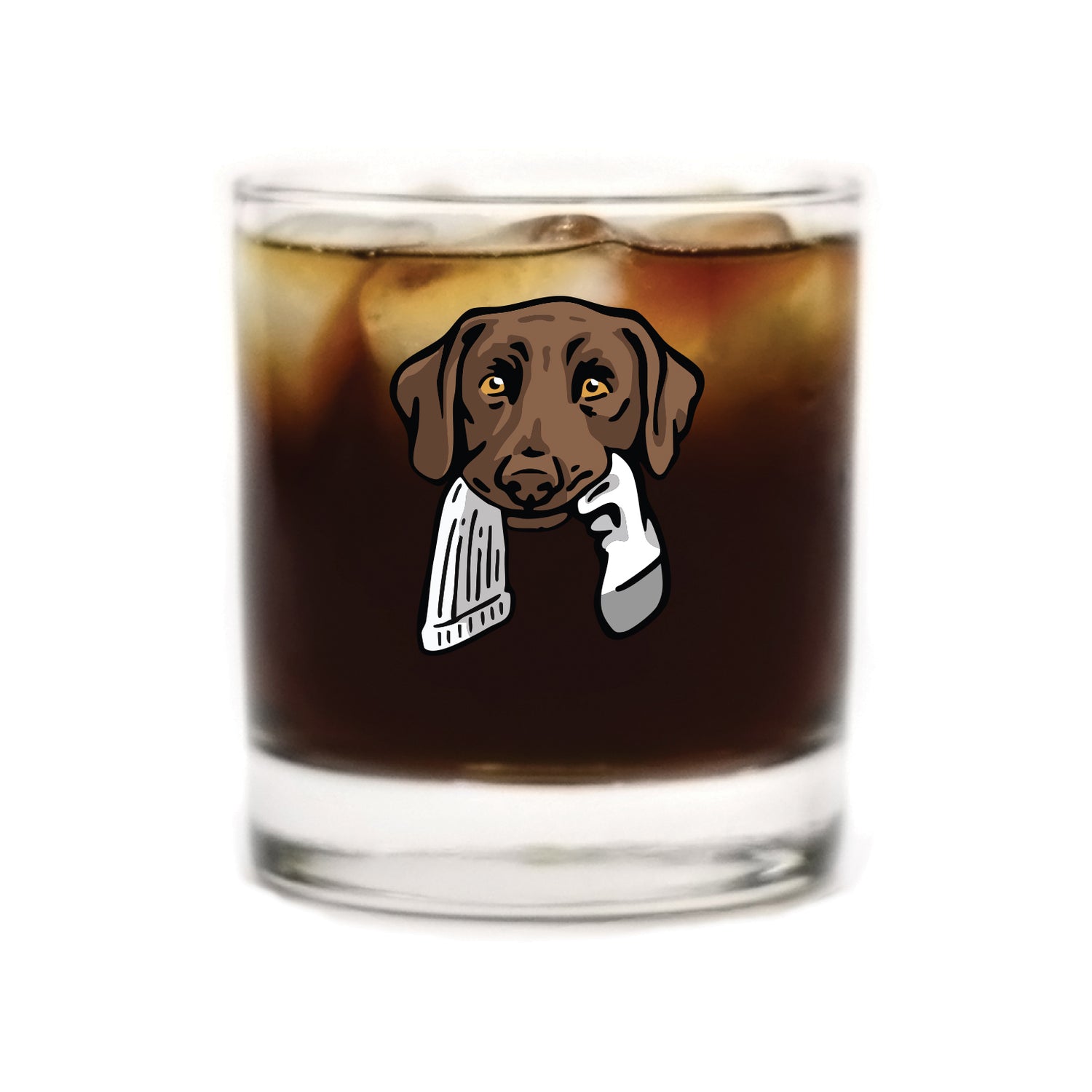 |Chocolate Lab with a Sock