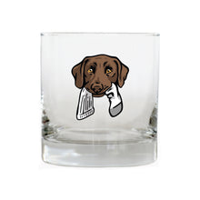 |Chocolate Lab with a Sock