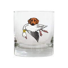 |Red Lab with a Snow Goose