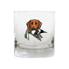 |Red Lab with a Wigeon