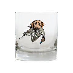 |Yellow Lab with a Pintail