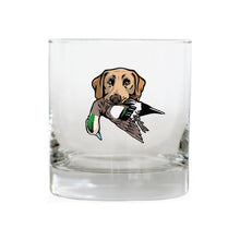 |Yellow Lab with a Wigeon