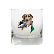 |Yellow Lab with a Mallard