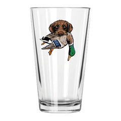 |Pudelpointer with a Mallard