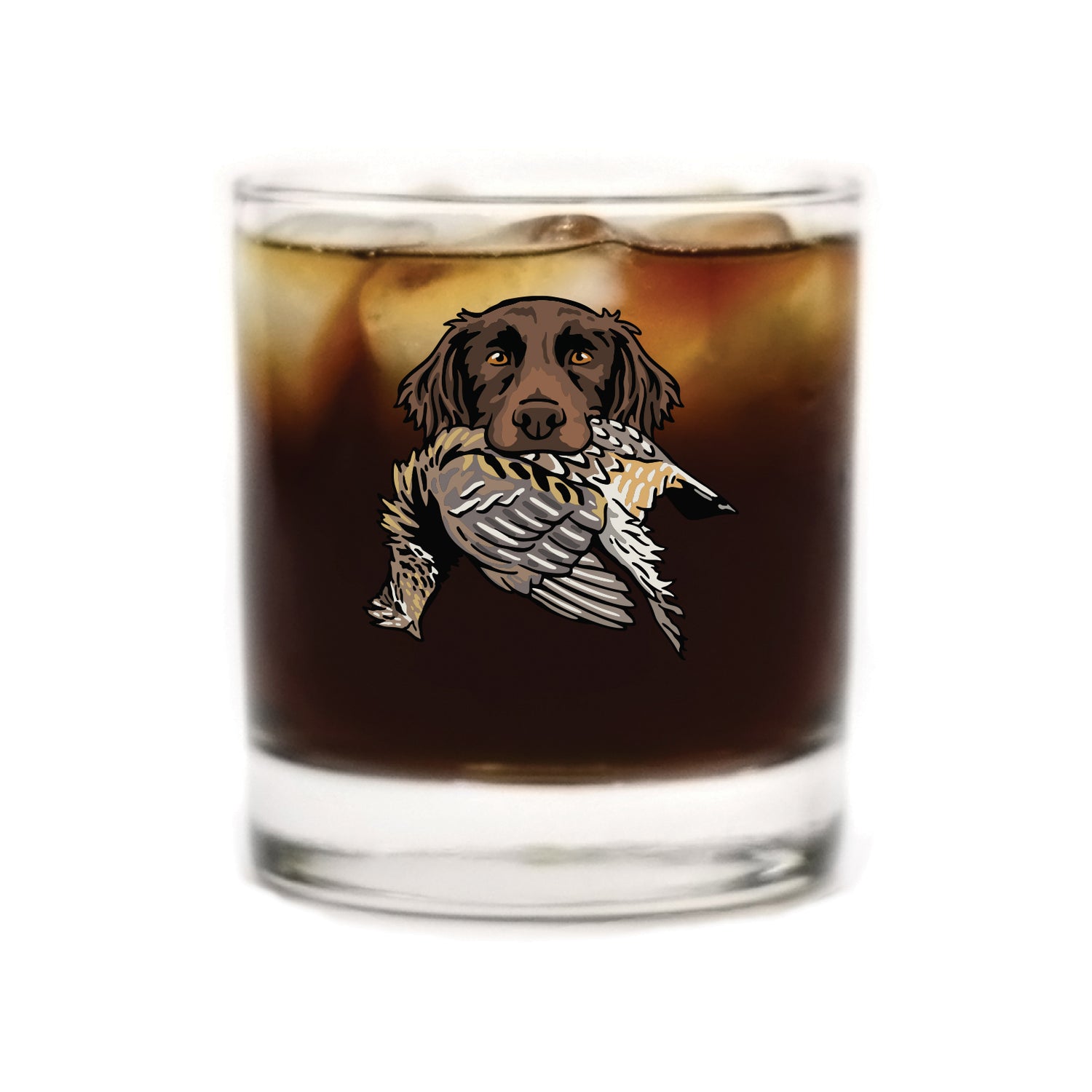 The Small Munsterlander Bird Dog Whiskey Glass