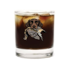 The Small Munsterlander Bird Dog Whiskey Glass