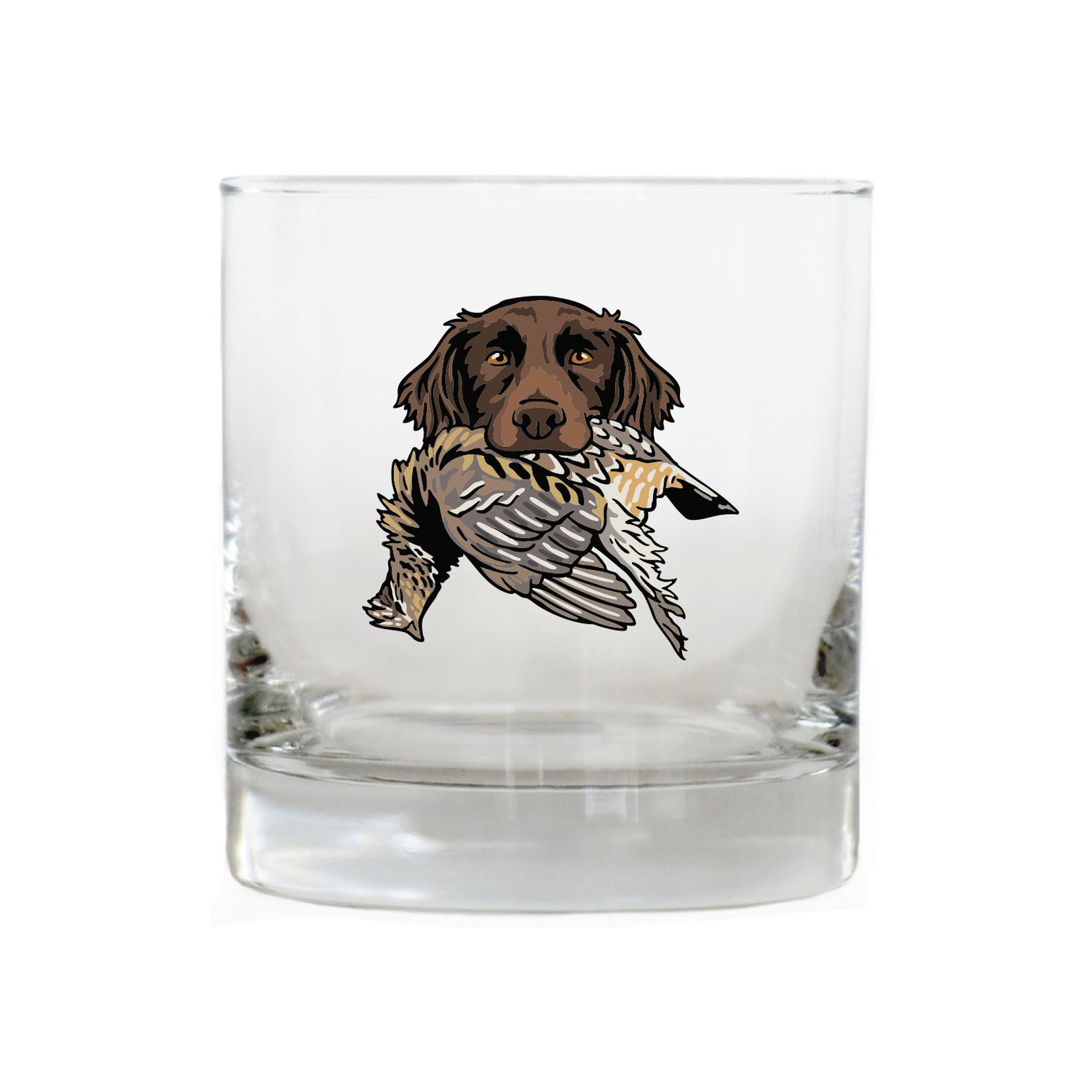 The Small Munsterlander Bird Dog Whiskey Glass