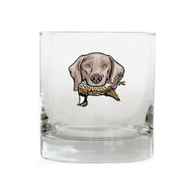 |Weimaraner with a Bobwhite Quail