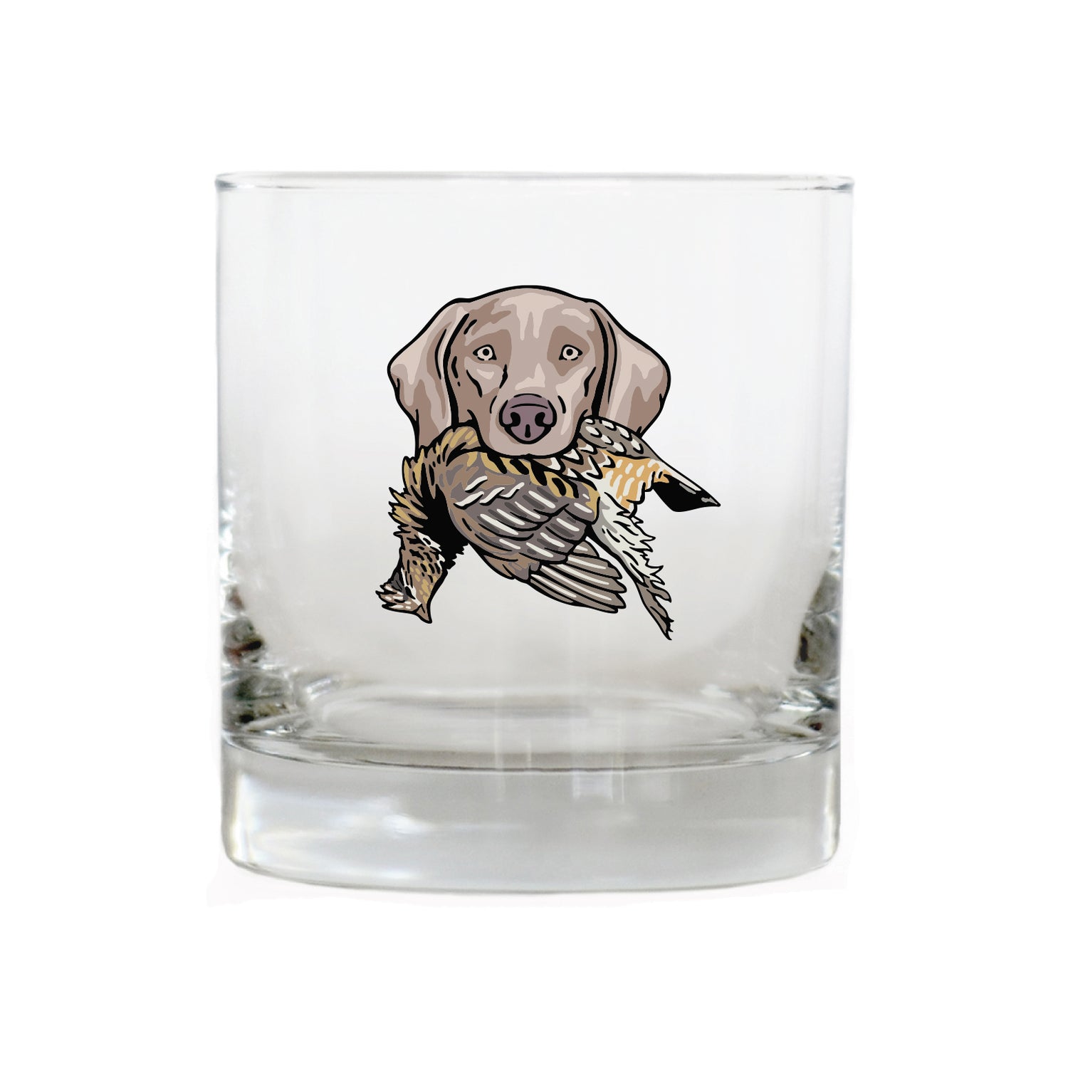 |Weimaraner with a Ruffed Grouse