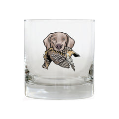 |Weimaraner with a Ruffed Grouse