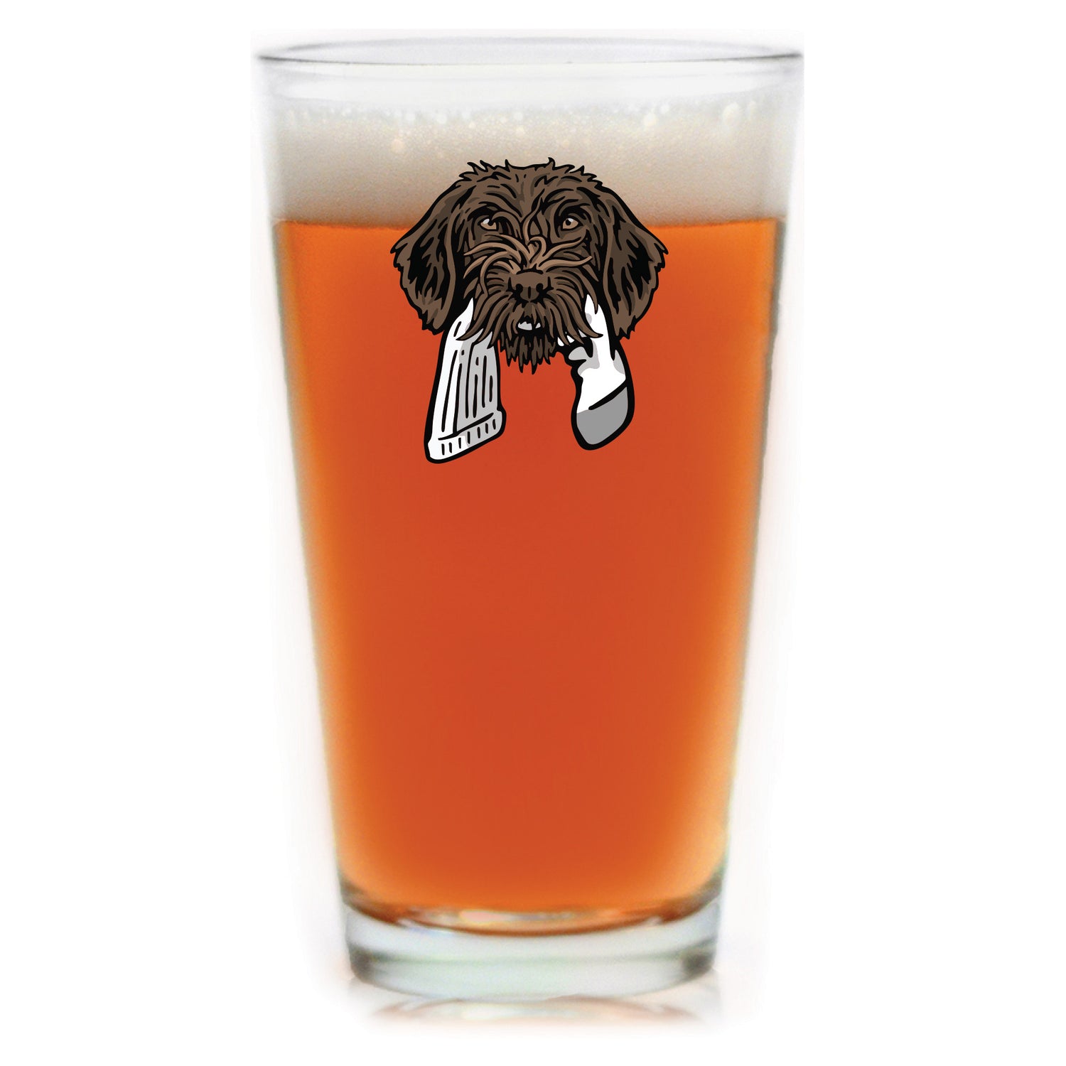 The Wirehaired Pointing Griffon Bird Dog Pint Glass
