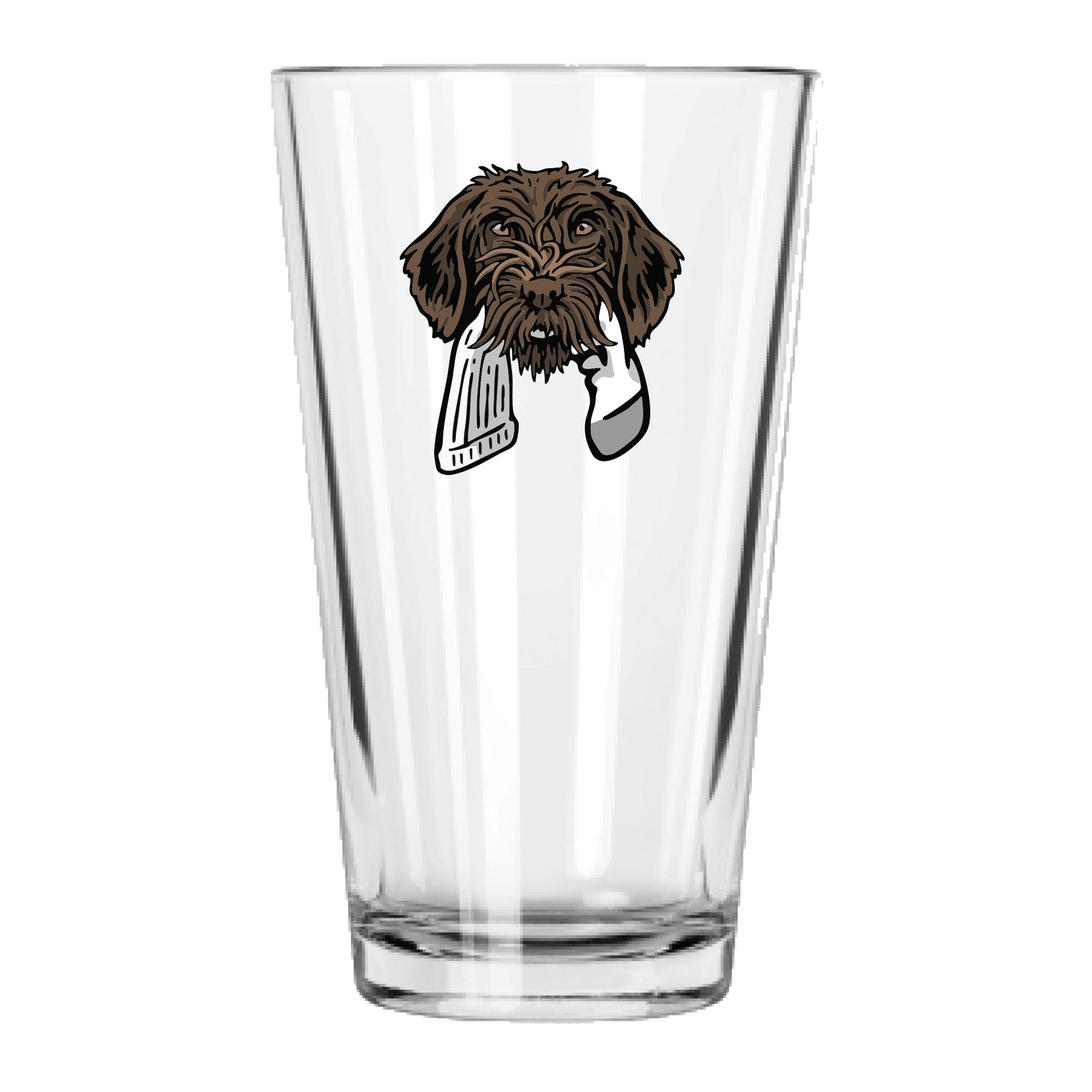 The Wirehaired Pointing Griffon Bird Dog Pint Glass