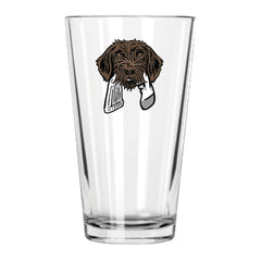 The Wirehaired Pointing Griffon Bird Dog Pint Glass