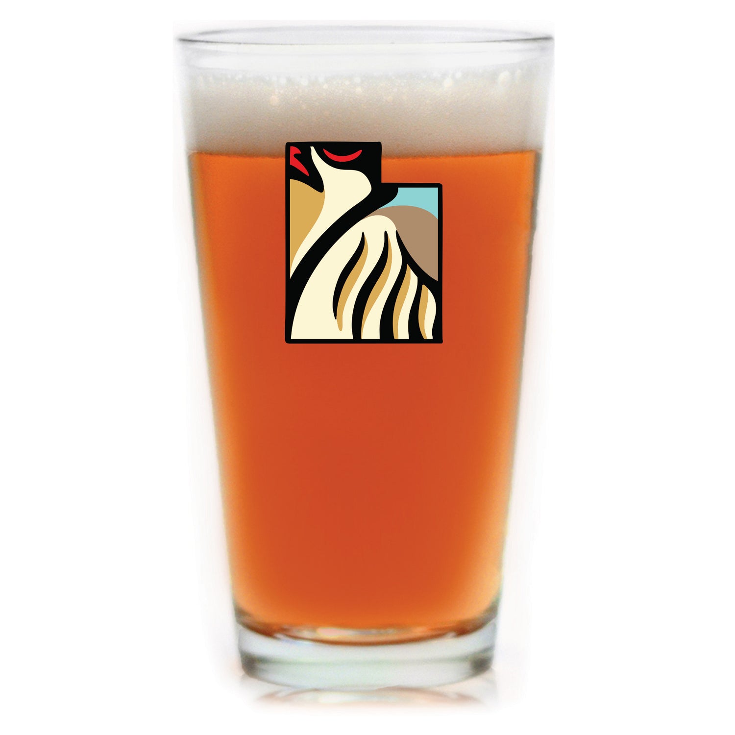 Utah Chukar Pint Glass
