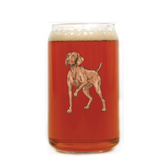 Vizsla Dog Beer Can Glass
