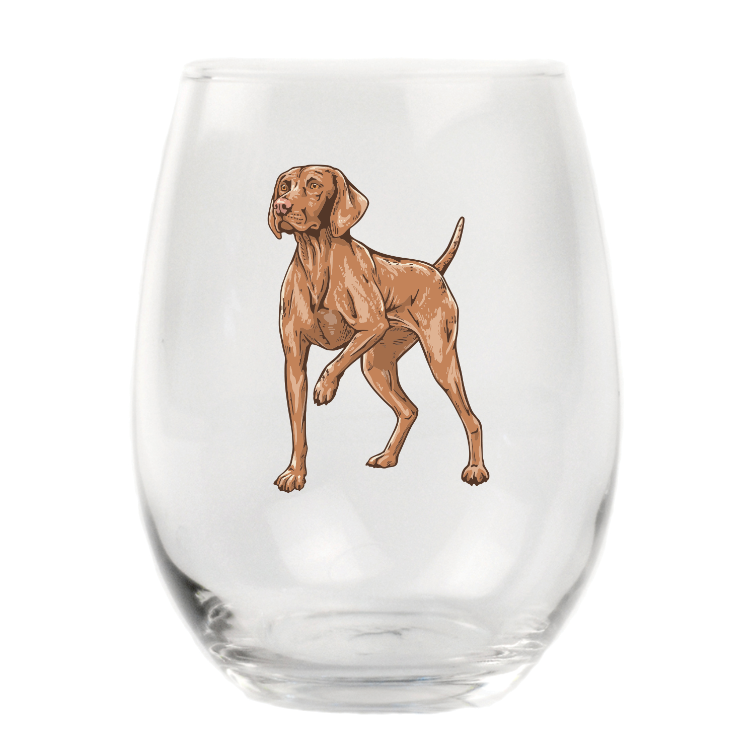 Vizsla Stemless Wine Glass