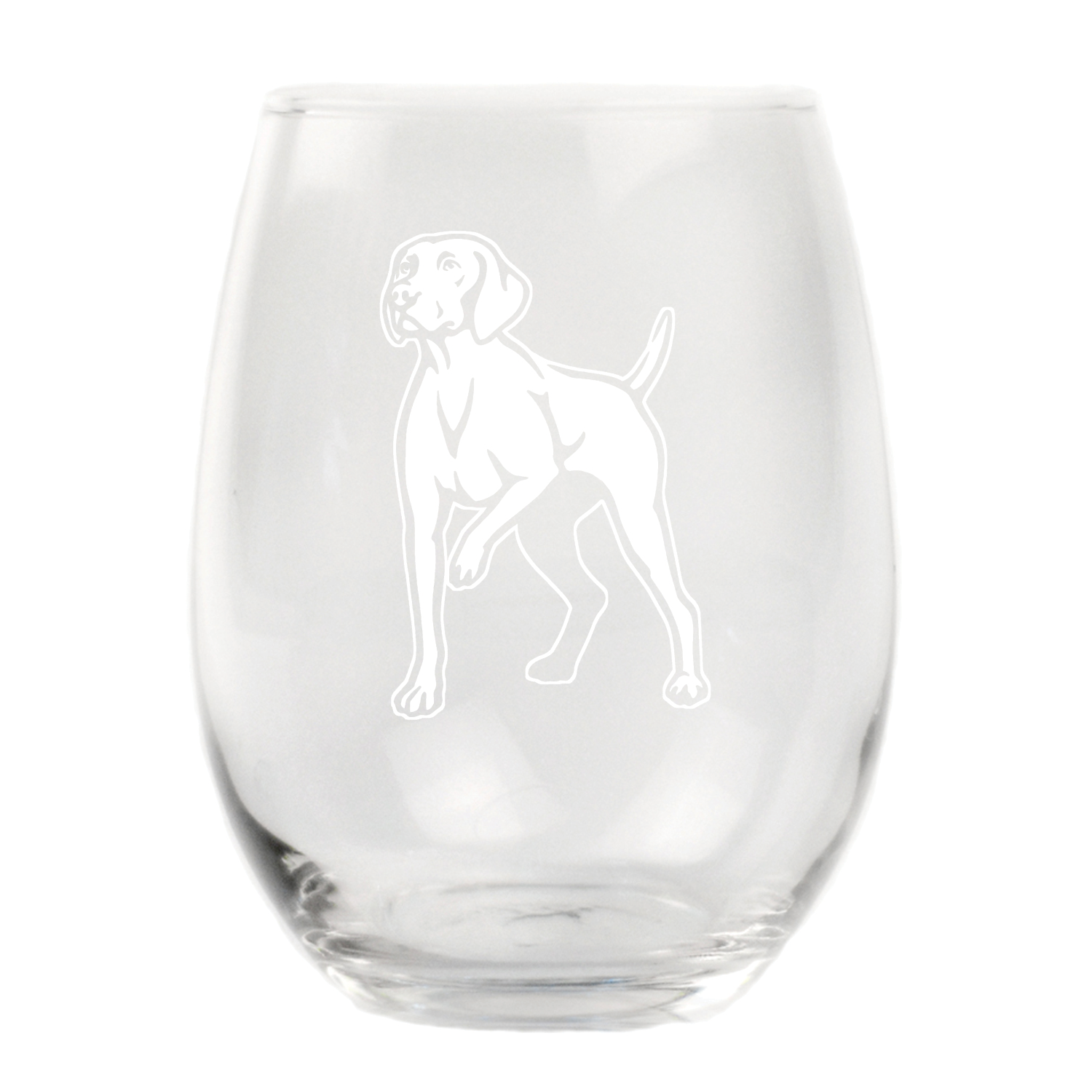 Vizsla Stemless Wine Glass