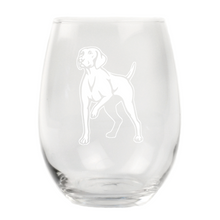 Load image into Gallery viewer, Vizsla Stemless Wine Glass
