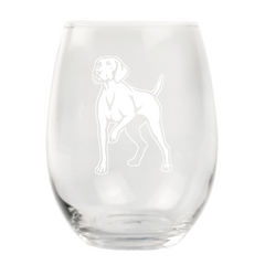 Vizsla Stemless Wine Glass