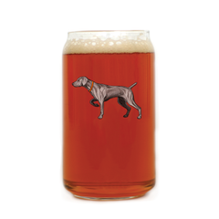 Weimaraner Beer Can Glass