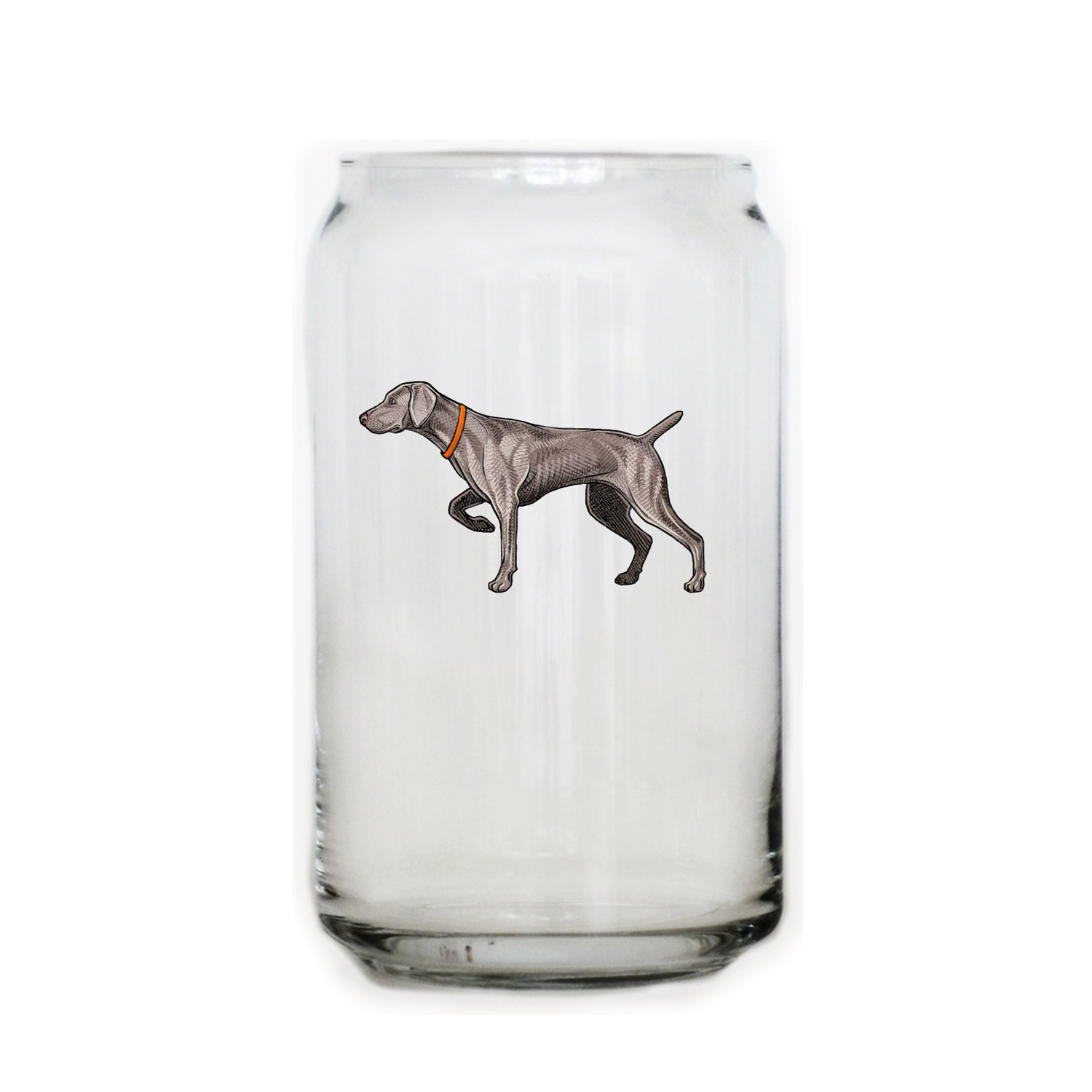 Weimaraner Beer Can Glass