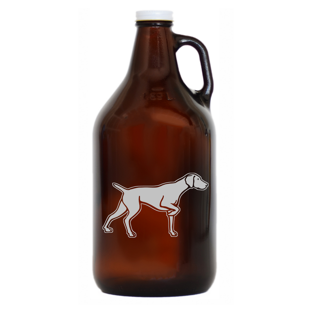 Weimaraner Glass Growler