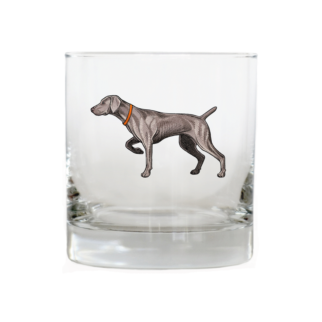 Weimaraner Whiskey Glass