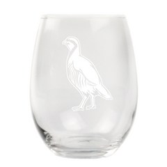 Wild Chukar Stemless Wine Glass