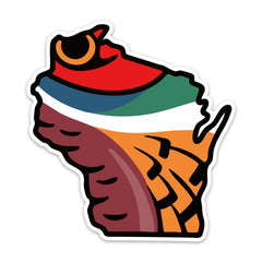 Wisconsin Pheasant Decal Sticker