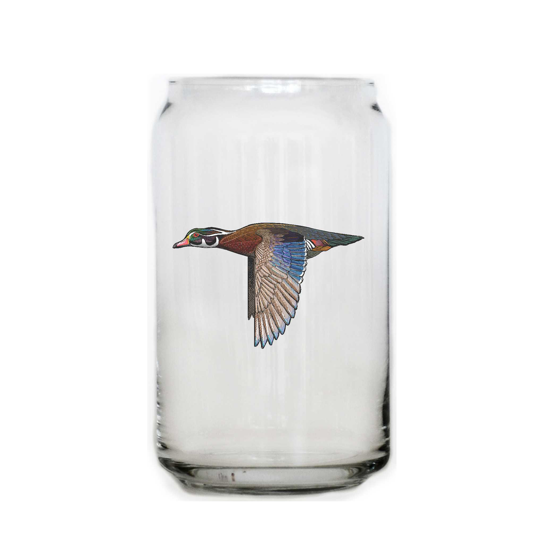 Wood Duck Beer Can Glass