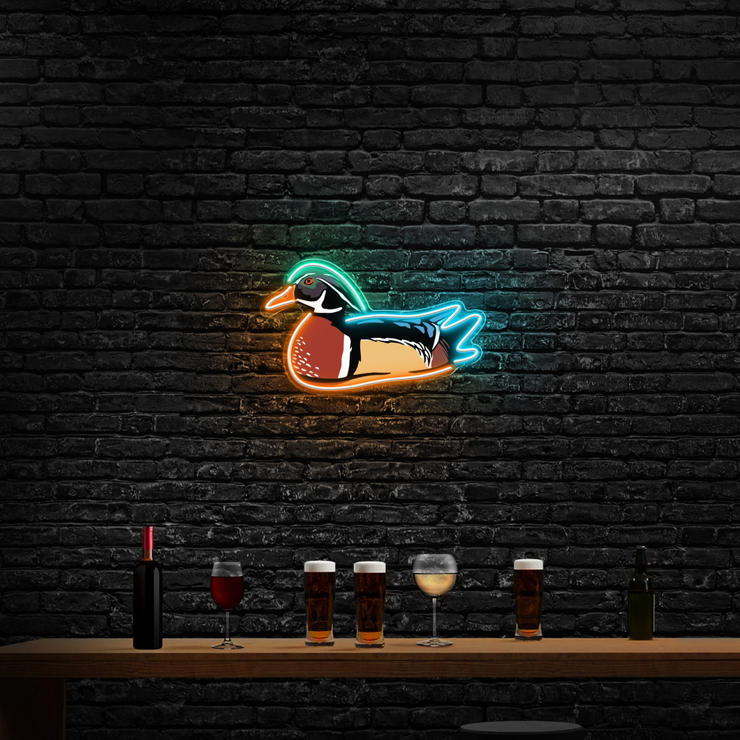 Wood Duck Neon Sign